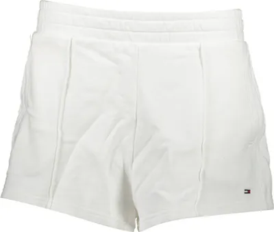 Zdjęcie produktu dla Spodnie damskie TOMMY HILFIGER, materiał, kolor biały, SF18666 – rozmiar: S