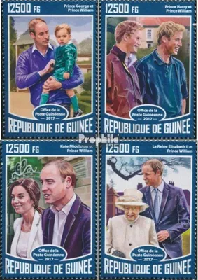 Produktbild von Briefmarken Guinea 2017 Mi 12501-12504 (kompl. Ausgabe) postfrisch Prinz William
