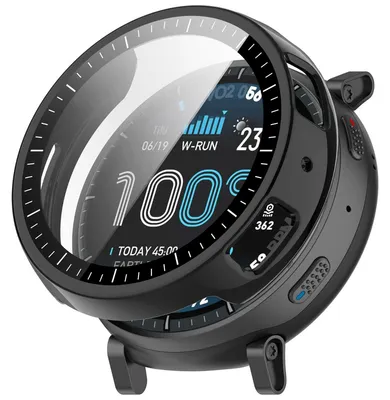 Immagine prodotto di INF Custodia PC integrata con vetro temperato per Amazfit Active Max protezione Nero