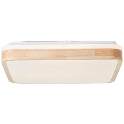 Produktbild von BRILLIANT moderne LED Deckenleuchte TUMEO | Eckige Deckenlampe aus nachhaltigem Holz| 24W 2400 Lumen 3000 Kelvin | Holz/Metall/Kunststoff