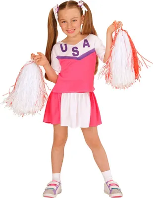 Zdjęcie produktu dla Sportowy kostium cheerleaderki dla dziewczynek różowo-biały 11-13 lat (158 cm)