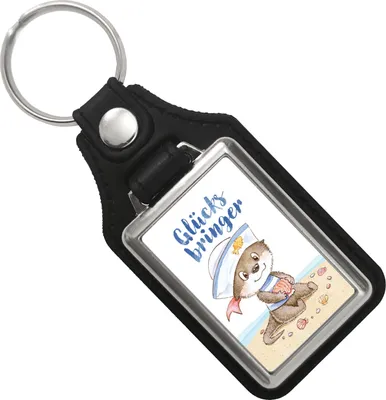 Produktbild von Ottfried der Otter Schlüsselanhänger mit Kunstleder-Anhänger mit Spruch