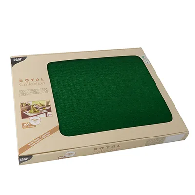 Produktbild von Papstar Tischsets, Tissue "ROYAL Collection" 30 cm x 40 cm dunkelgrün, 100 Stück