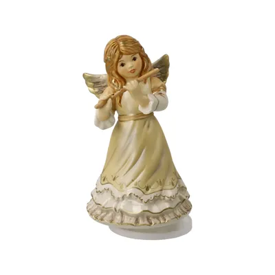 Produktbild von Goebel Engel Stille Nacht mit Musikwerk, Dekofigur, Steingut, Champagner, 16.5 cm, 41685071