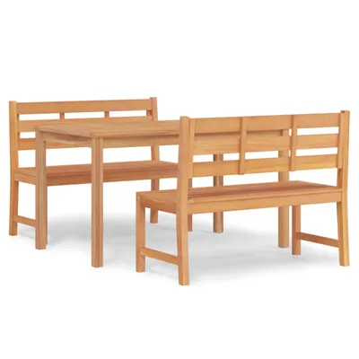 Produktbild von 3-tlg. Garten-Essgruppe Massivholz Teak