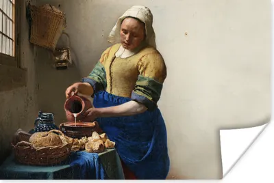 Produktbild von MuchoWow® Poster Das Milchmädchen - Kunst - Alte Meister - Vermeer 30x20 cm - Plakate - Print