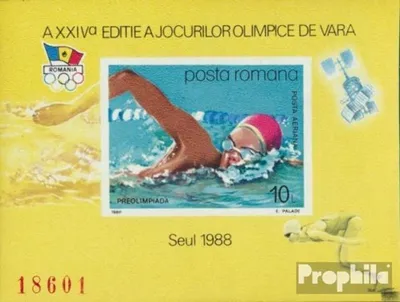 Produktbild von Briefmarken Rumänien 1988 Mi Block243 (kompl.Ausg.) postfrisch Olympische Sommerspiele Seoul 88