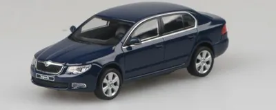 Zdjęcie produktu dla Skoda Superb II (2008) - Niebieski burzowy metalik ABREX 1:43