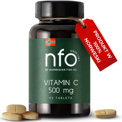 Zdjęcie produktu dla NFO Vitamin C 500 mg – Wspomaga układ odpornościowy i chroni przed stresem oksydacyjnym [60 tabletki]