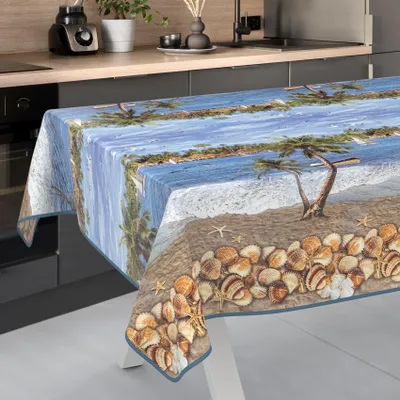 Produktbild von Tischdecke Fotoprint Urlaub Bunt 180x100cm mit Band-Kante Wachstuch abwaschbar