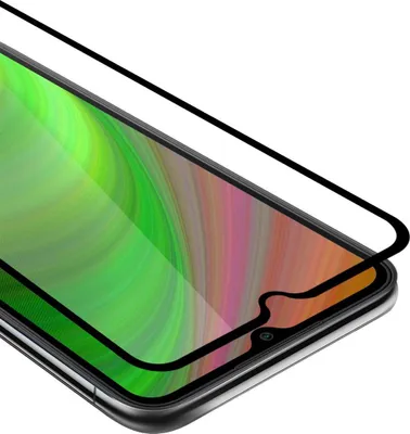 Produktbild von Cadorabo Panzerfolie für Xiaomi Redmi 9C Schutzfolie in Schwarz Vollbild Folie Tempered Display Schutzglas
