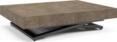 Produktbild von FURNLUX Couchtisch Sanna U Grau 80cm / Hauptfarbe: Grau / Abmessungen: 80 x 80 x 200 cm