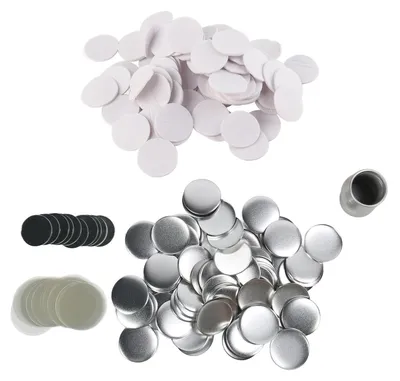 Image de Miroirs ronds - 100 ensembles de boutons ronds réutilisables de 58 mm pour travaux de bricolage