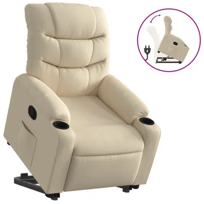 Produktbild von vidaXL Relaxsessel mit Aufstehhilfe Creme Stoff