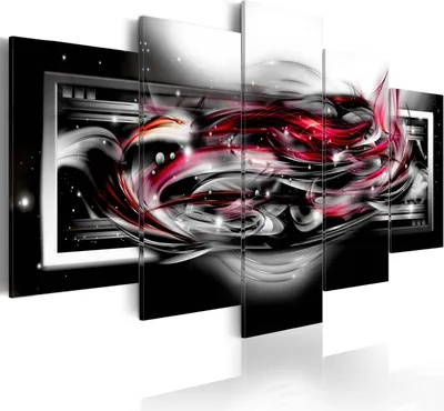 Produktbild von Modernes Wandbild a-A-0041-b-o (150x75) - 5 Teilig Bilder Fotografie auf Vlies Leinwand Foto Bild Dekoration Wand Bilder Kunstdruck Abstrakt
