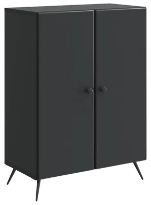 Immagine prodotto di Credenza vidaXL nera 66 x 34,5 x 90 cm in materiale derivato dal legno