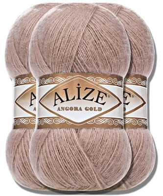 Produktbild von Alize 3x 100g Angora Gold Wolle, Uni, Häkeln, Stricken (542)