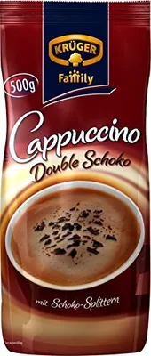 Zdjęcie produktu dla Krüger Family Cappuccino Double Choco 500g mit Schoko-Splittern 4er Pack