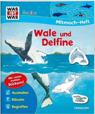 Produktbild von WAS IST WAS Junior Mitmach-Heft. Wale und Delfine.