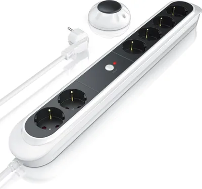 Produktbild von BEARWARE Steckdosenleiste Mehrfachsteckdose Steckerleiste 3680W, 6-fach