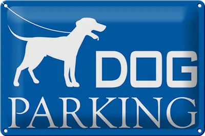 Produktbild von Blechschild Hinweis 30x20cm Dog Parking Hund