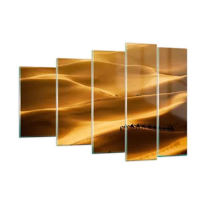 Produktbild von Bilder auf glas - Afrika Sahara Kamel Landschaft - 150x100cm - Glasbilder - Wandbilder - Kunstdruck - zum Aufhängen bereit - Wanddekoration aus Glas - Glas Bilder - Wandbild auf Glas - GEG150x100-0338