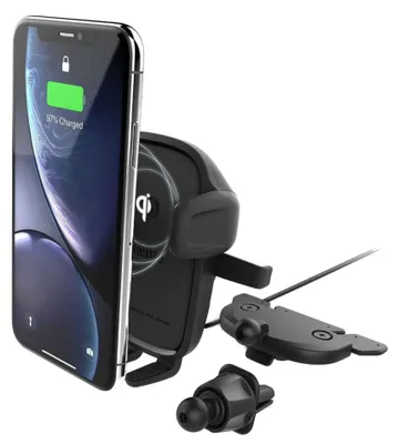 Productafbeelding van iOttie Easy One Touch Wireless Charging - Telefoonhouder auto - Ventilatierooster en CD speler - Zwart