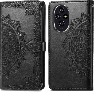 Produktbild von imoshion Mandala Klapphülle Honor 200 - Schwarz