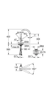 Produktbild von GROHE Atrio, Stahl