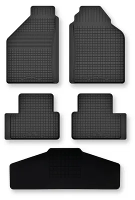 Zdjęcie produktu dla Dywaniki gumowe z tunelem do FIat Punto I 1992-1999 (hatchback) – 5 szt., czarne, dobierane – Wielganizator Semi-Universal