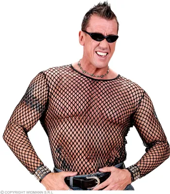 Produktbild von Widmann Netzshirt Schwarz XL/XXL 80s/Punk/Rocker