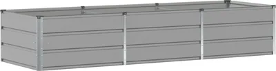 Produktbild von vidaXL Pflanzkübel Hellgrau 240 x 80 x 45 cm Stahl