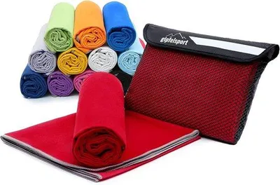 Produktbild von Famanu Mikrofaser-Handtuchset - 8 Größen, 12 Farben, Rot