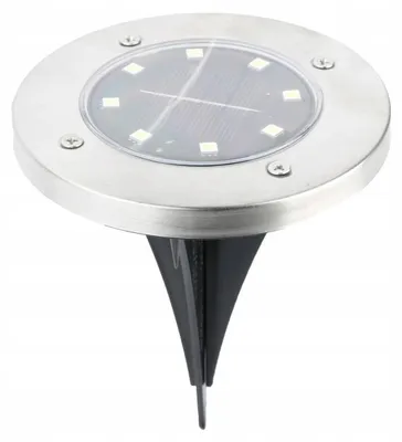 Obrázok produktu pre Solárne vonkajšie osvetlenie pre vjazd, LED, 11,5 cm, studená biela, strieborná, kov/plast, IP44