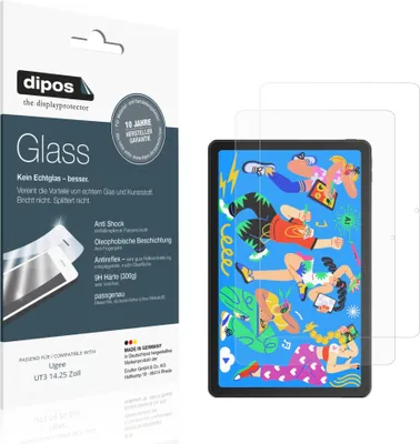 Image de 2x Protection ecrán pour Ugee UT3 14.25 Zoll mat Verre souple Film Protecteur 9H dipos