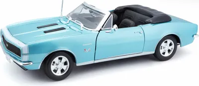 Image de Maisto - 1967 CHEVROLET CAMARO SS 396 CONVERTIBLE, turquoise métallique, 1:18