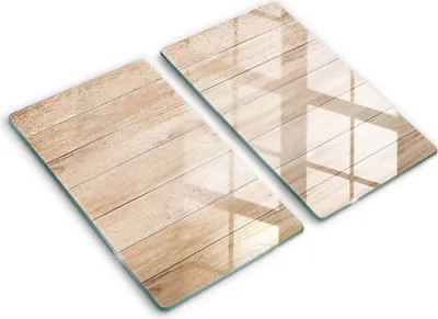 Produktbild von Abdeckung Glas - Küchenabdeckung - 2x30x52 cm - Abdeckplatte -Holzbretter