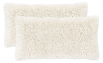 Zdjęcie produktu dla Pokrowce na poduszki vidaXL, 2 szt., HEERLEN, białe, 40 x 70 cm, polar PV