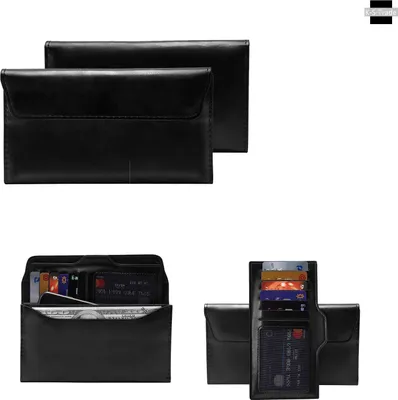 Produktbild von K-S-Trade Handy Hülle kompatibel mit Huawei P Smart+ 2019 Schutz Hülle Tasche Schutz Case Handytasche Kunstleder schwarz, 1x