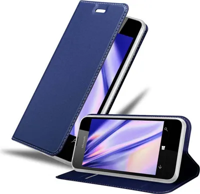 Produktbild von Cadorabo Handyhülle für Nokia Lumia 550 Schutz Hülle in Blau Cover Etui Book Case Booklet