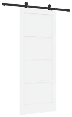 Produktbild von Schiebetür ORKDAL Weiß 83 x 202 cm Massives Kiefernholz