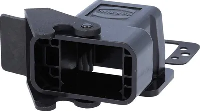 Immagine prodotto di HARTING Han Q Custodia angolare con 1 staffa 1 staffa di bloccaggio in plastica - 1 pezzo