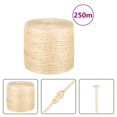 Zdjęcie produktu dla The Living Store Lina 100% sizal 4 mm 250 m