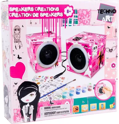Produktbild von Anpassbare Audiospeaker Techno ART – Rosa