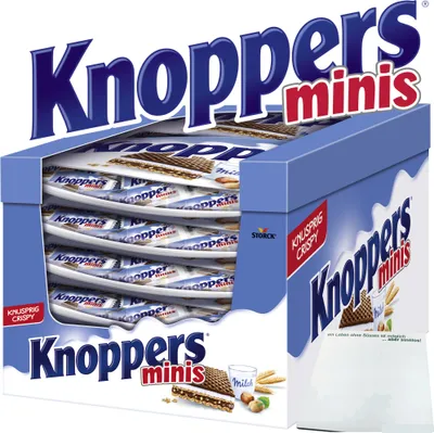 Produktbild von Storck Knoppers Minis das Frühstückchen und alles ist drin 12er VPE (12x200g Beutel) + usy Block