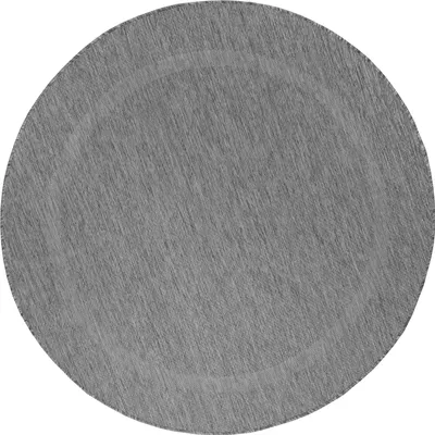 Imagen del producto de Alfombra para exteriores, resistente a la intemperie, de 120x120 cm, redonda, de color gris, ideal para camping, jardín o uso interior. Diseño de un solo color