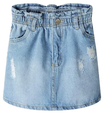 Produktbild von Minoti - Rock für Mädchen, Gummizug in der Taille, Denim MN334 (98) (Blau)