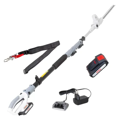 Produktbild von IKRA Akku Teleskop Heckenschneider ICPH 2040| 20V | 40 cm Schnittlänge | 18 mm Schnittstärke | Arbeitshöhe bis 4 m | inkl. Akku & Ladegerät