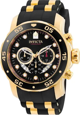 Zdjęcie produktu dla Invicta Pro Diver - SCUBA 6981 Zegarek Męski - Mechanizm Kwarcowy - Stal Nierdzewna z Czarną Tarcza - 48 mm