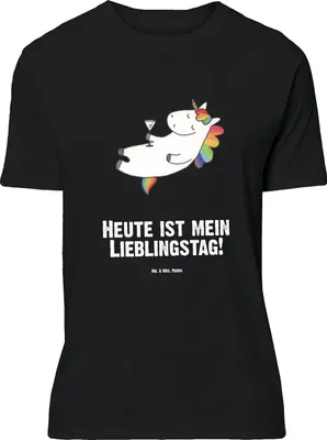 Produktbild von Mr. & Mrs. Panda Größe XL T-Shirt Otter Seerose - Schwarz - Geschenk, Fluss, Seeotter, Wasser, Lieblingstag, Shirt, mit Spruch, Tshirt
